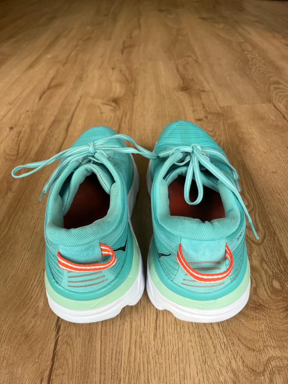 HOKA ONE ONE Bondi 7 Running Shoes Aqua Mint Women’s 11 EU 44 Max Cushion